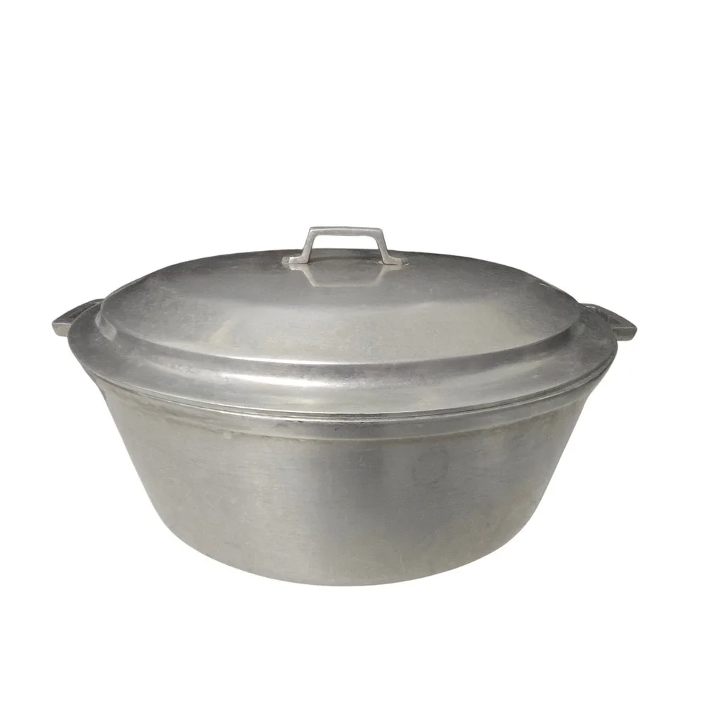 Vtg 1950s Miracle Maid Cast Aluminum Oval Roaster Dutch Oven with Basting Lid